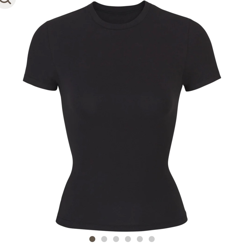 NWT SKIMS COTTON JERSEY T-SHIRT | ONYX